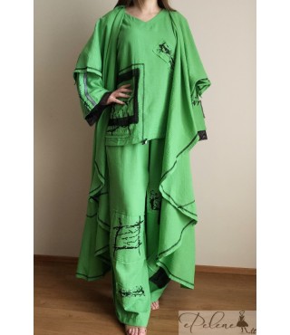 Naujas lininis trijų dalių komplektas